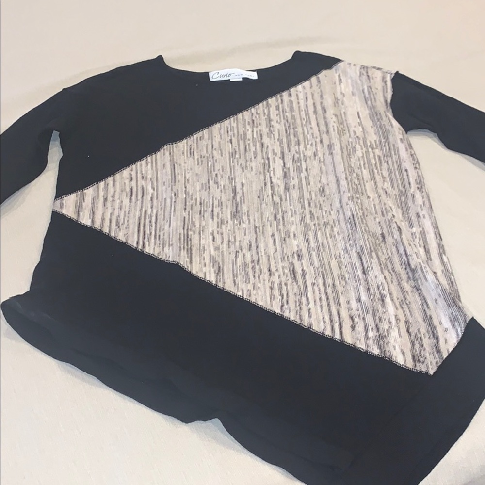 NWT Asymmetrical Color Block Tunic Sweater